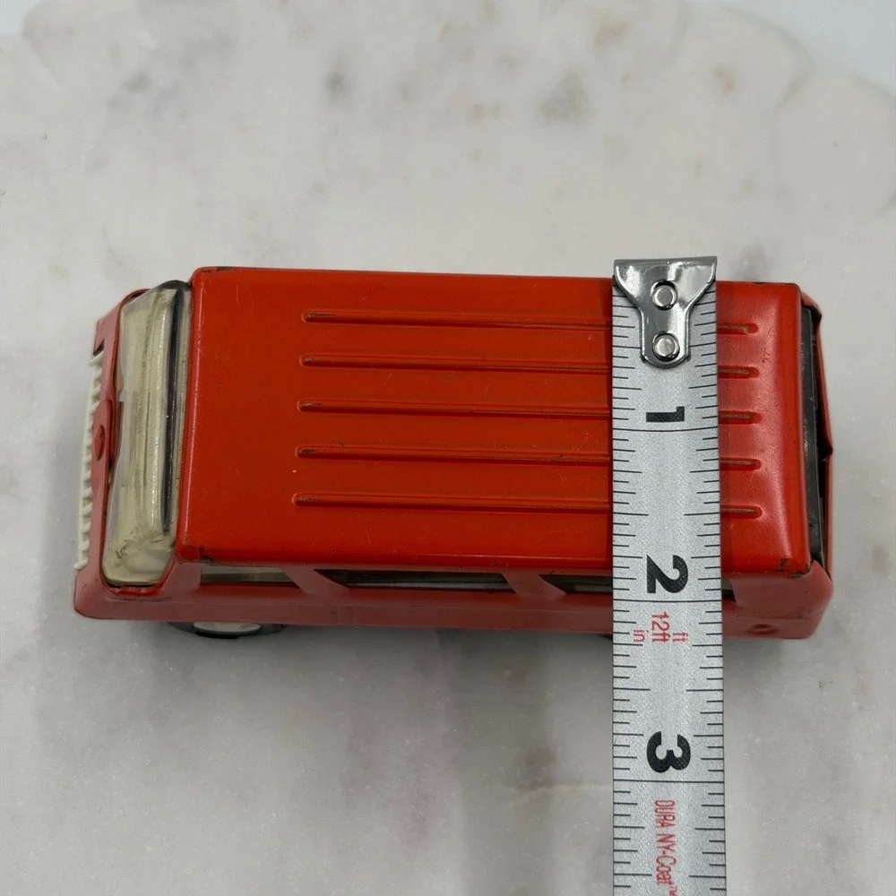 Vintage Tonka Mini-Van Red Pressed Steel Diecast Toy Vehicle 1970s USA Made